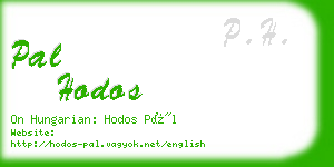 pal hodos business card